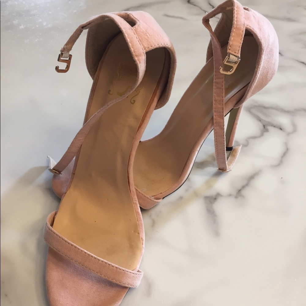 Pink Suede Beryl High Heels